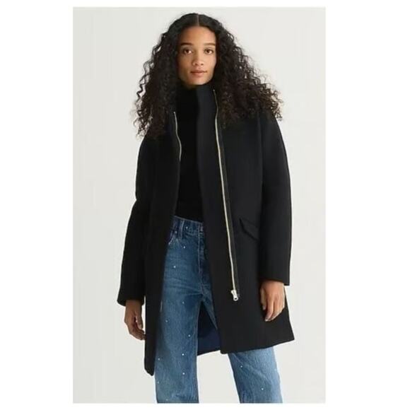 J. Crew Cocoon Italian Stadium-Cloth Wool Coat Size 8 - Picture 1 of 16